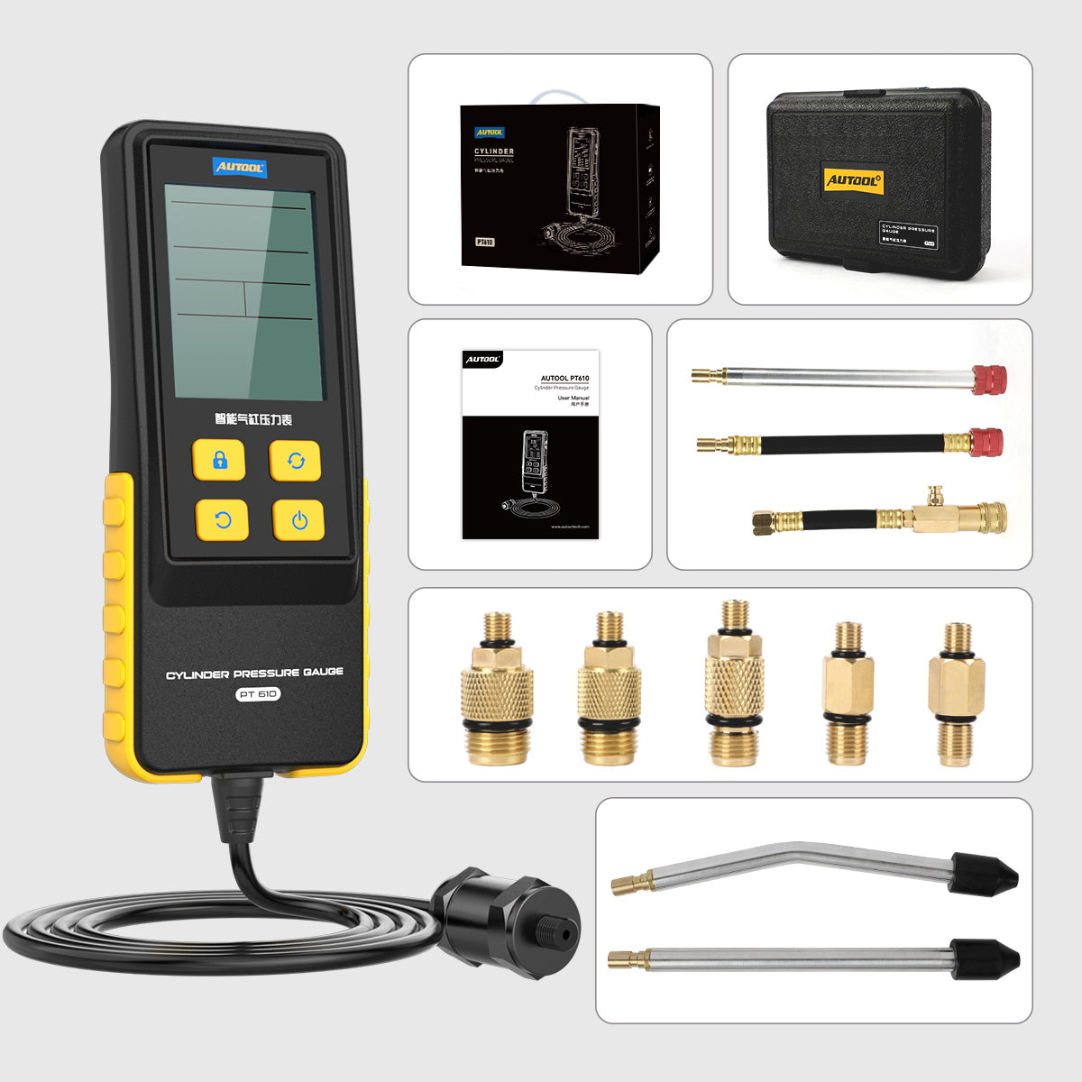 AUTOOL PT610 Cylinder Pressure Gauge Automotive Tool