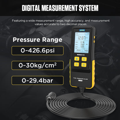 AUTOOL PT635 Fuel Pressure Gauge (High-End Version) 0-426 PSI Digital Display Automotive Tool