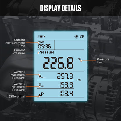 AUTOOL PT640 GDI Fuel Pressure Gauge
