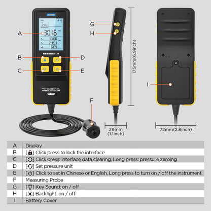 AUTOOL PT650 ATF Exchanger Transmission Oil Pressure Gauge