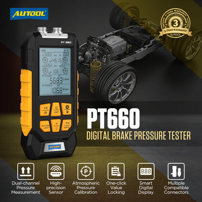 AUTOOL PT660 Brake Pressure Gauge Pressure Gauge