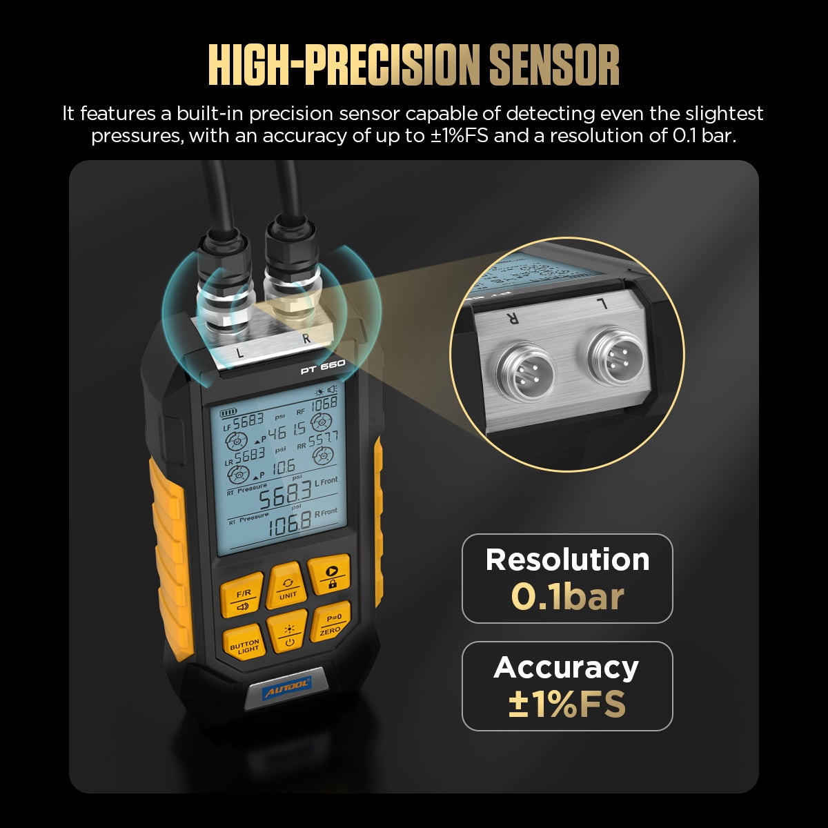 AUTOOL PT660 Brake Pressure Gauge Pressure Gauge