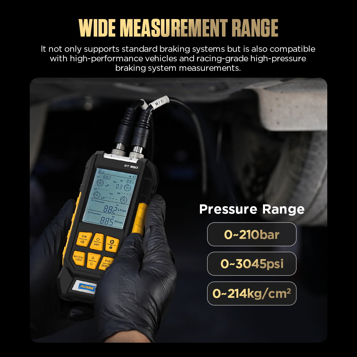 AUTOOL PT660 Brake Pressure Gauge Pressure Gauge