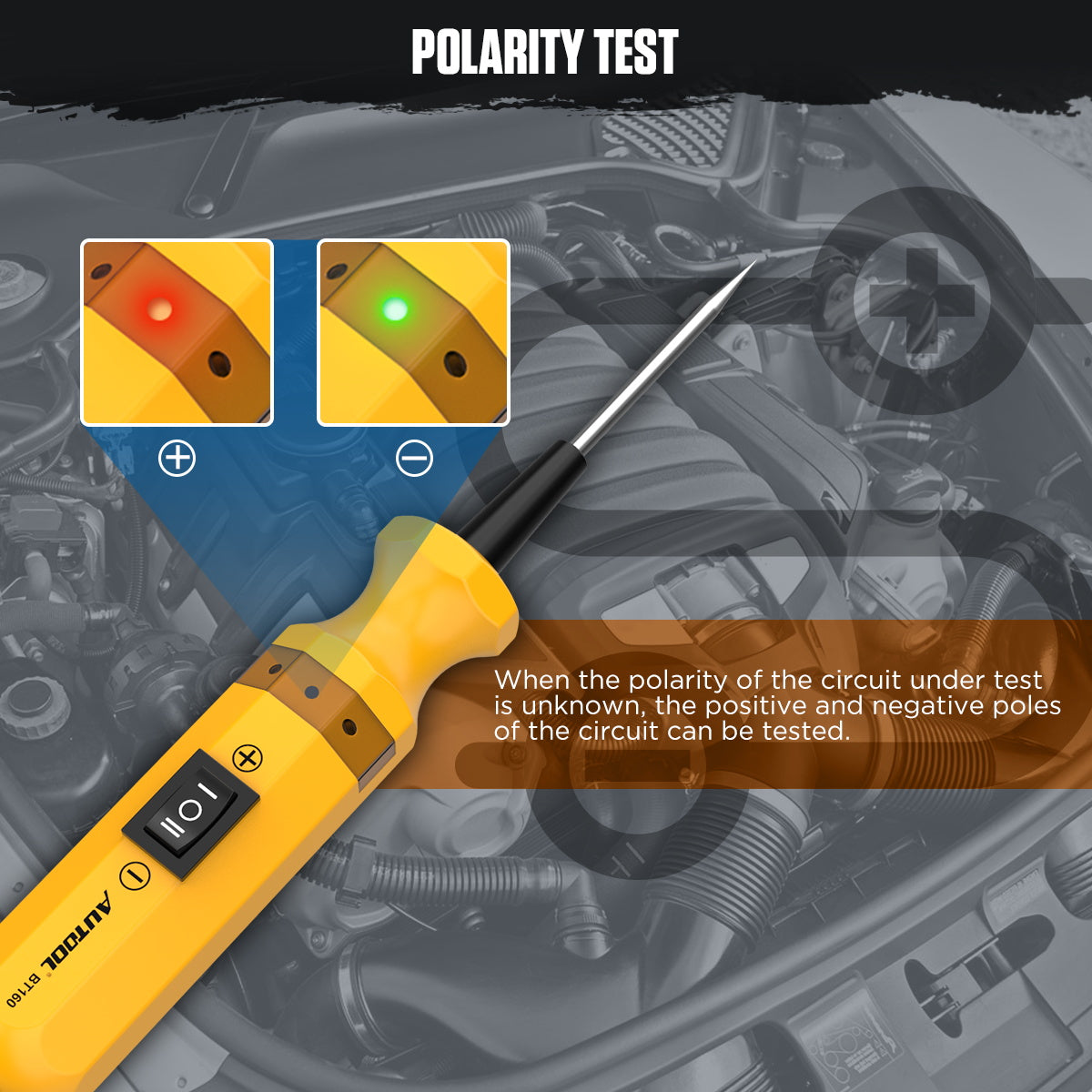 AUTOOL BT160 Car Circuit Tester Polarity Test