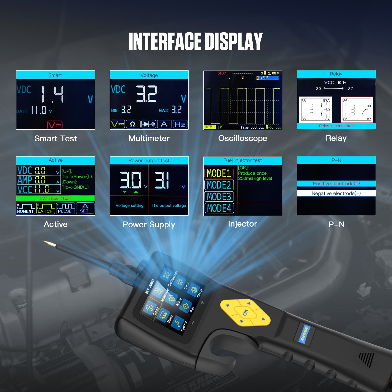 BT280 Battery Tester Display