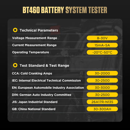 AUTOOL BT460 Car Battery Tester4