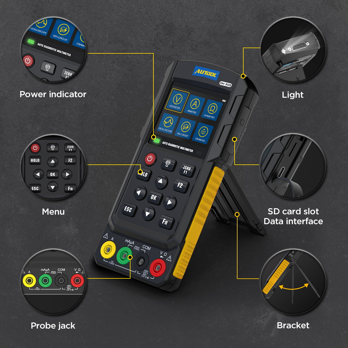AUTOOL DM303 Digital Multimeter Details