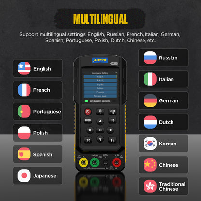 AUTOOL DM303 Digital Multimeter Multilingual