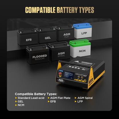 AUTOOL EM385 Power Inverter compatible battery types