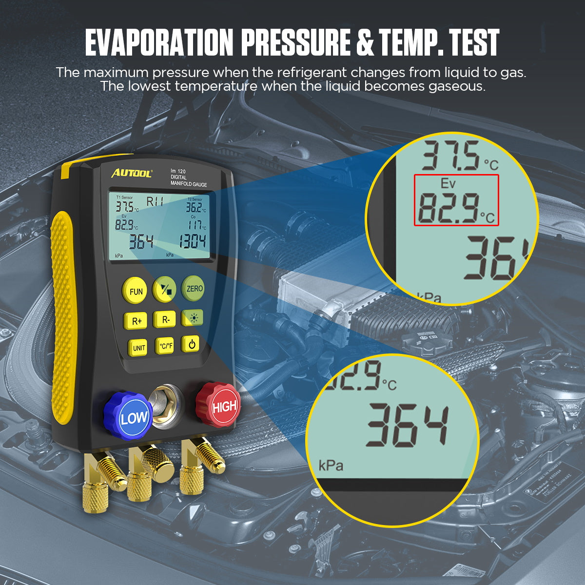 AUTOOL LM120 digital ac gauges