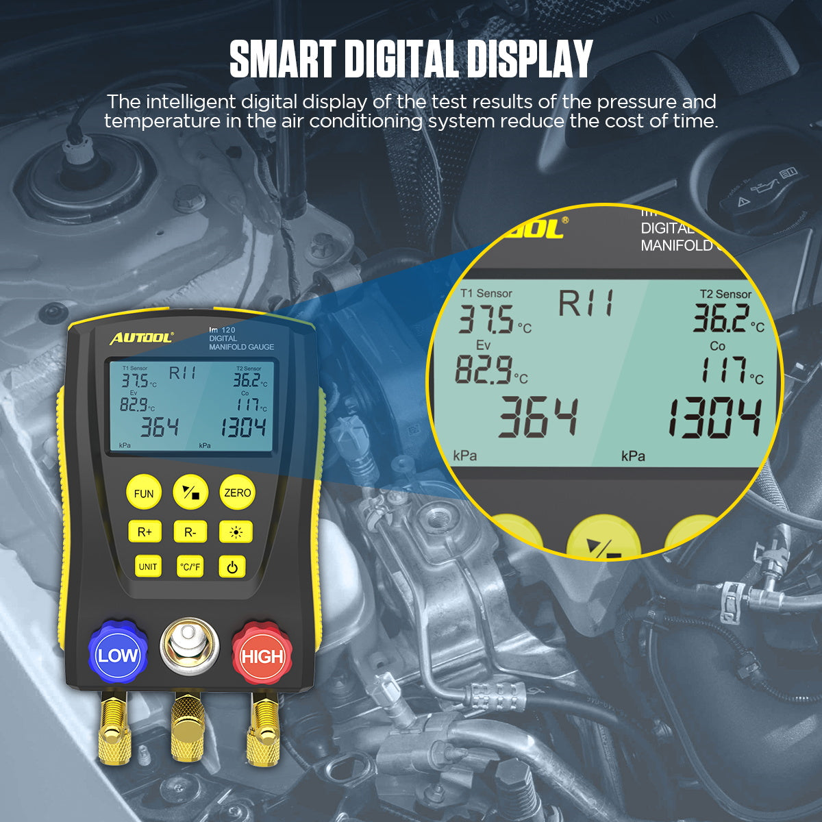 AUTOOL LM120 digital hvac gauges