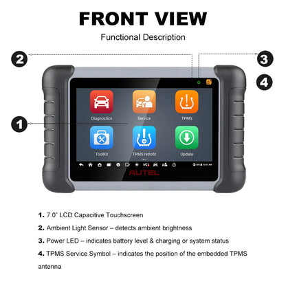 Autel MaxiPRO MP808Z-TS Android 11 Bi-Directional TPMS Relearn Tool