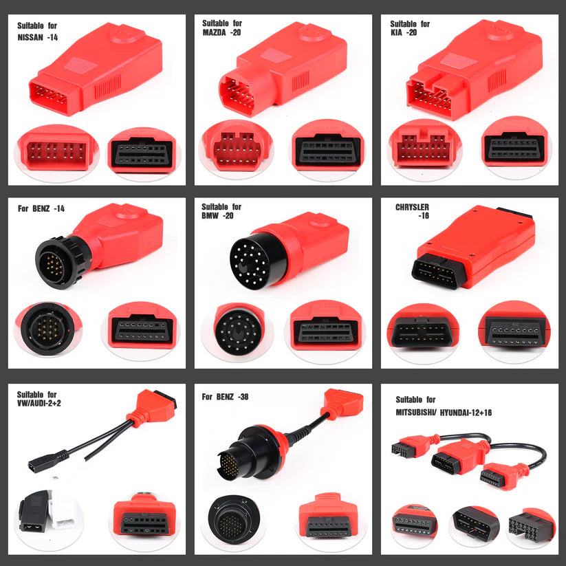 Autel MaxiSys MSOBD2KIT Non-OBDII Adapters Kit Compatible with Ultra MS919 MS909 MS908 MS906 Elite Series