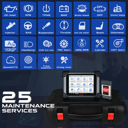 Autel Maxisys MS908CV Diagnostic Scanner For Heavy Duty Truck/ Semi Truck/ Commercial Cars, ECU Coding, Active Test, 25+23 Service Functions (Australian Version)