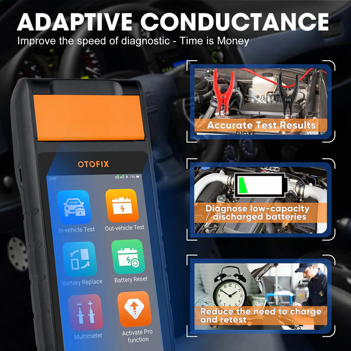 Autel OTOFIX BT1 Battery Tester BMS Reset Car Cranking Charging Analysis