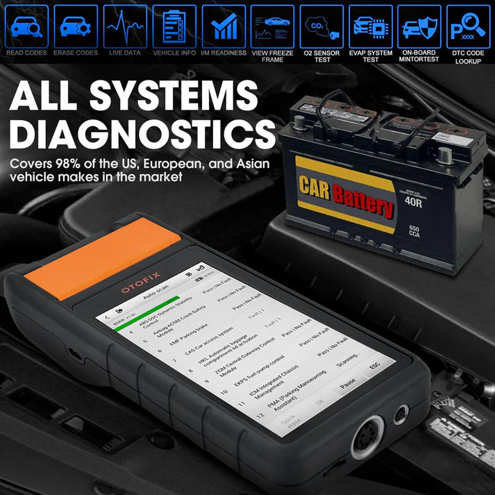 Autel OTOFIX BT1 Battery Tester BMS Reset Car Cranking Charging Analysis