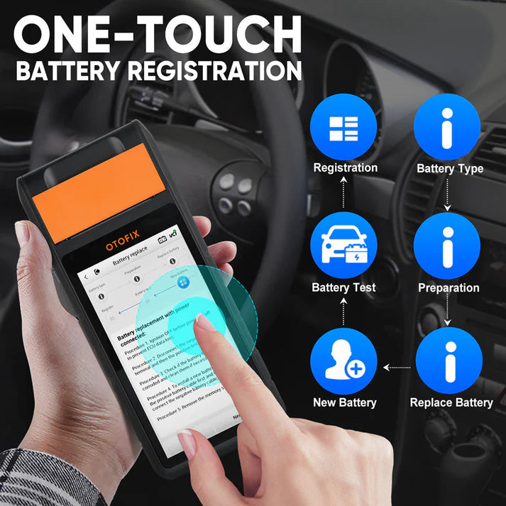 Autel OTOFIX BT1 Battery Tester BMS Reset Car Cranking Charging Analysis