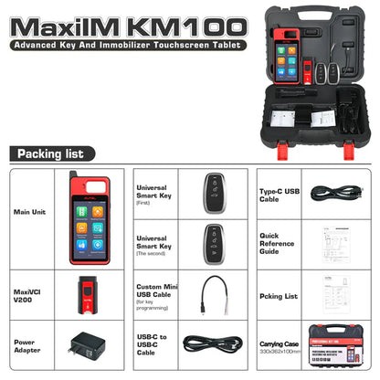 Autel KM100 maxiim Universal Auto Key and IMMO Programmer Tool Support Transponder Reading and Coding（副本）