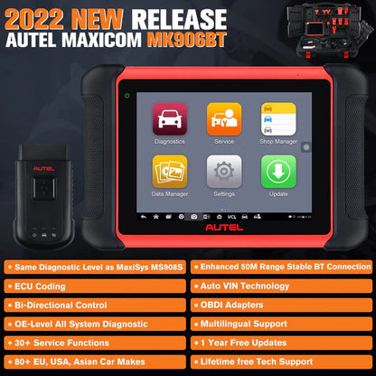 Autel MaxiCOM MK906BT Diagnostic Tool Full System Car Scanner