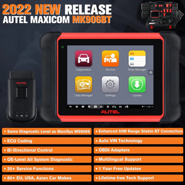 Autel MaxiCOM MK906BT Diagnostic Tool Full System Car Scanner