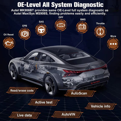 Autel MaxiCOM MK906BT Diagnostic Tool Full System Car Scanner