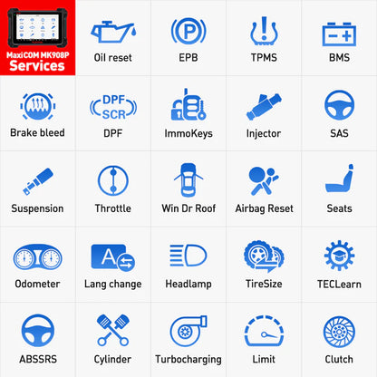 Autel MaxiCOM MK908 Pro Auto Diagnostic & Programming Tool with J2534 ECU Coding Adapter (Advanced Version Of Autel MS908P)AM508