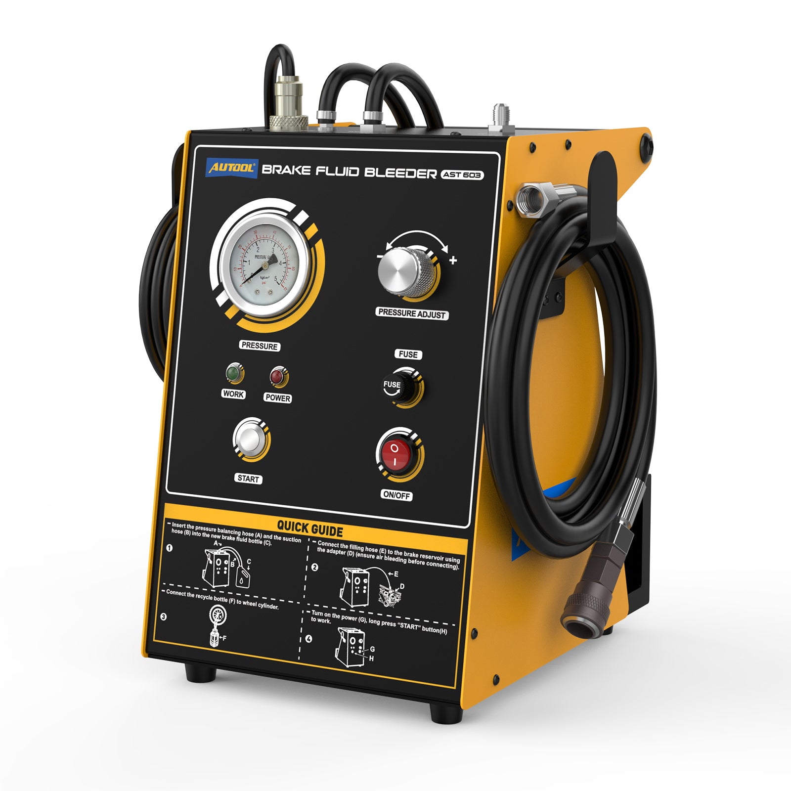 AUTOOL AST603 Automotive Brake Fluid Changer, Pulse 0.5-2.5bar