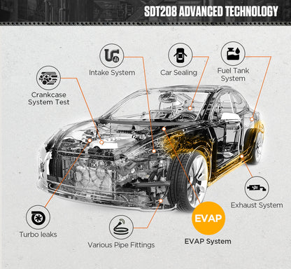 AUTOOL SDT208 Automotive Fuel leakage Diagnostic Tester 2 MODES Car Conduit PIPE System Leakage Tester