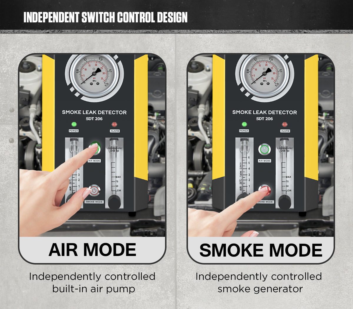 AUTOOL SDT206 Automotive EVAP Leaks Testing Machine,12V/24V Vehicle Pipes