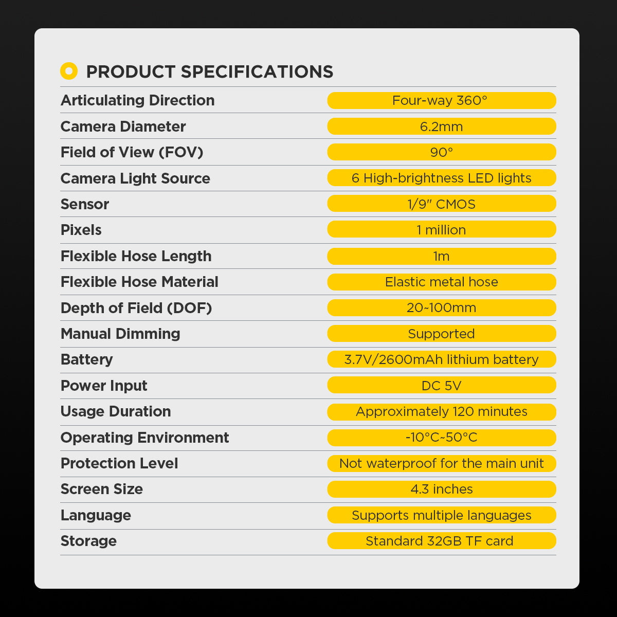 AUTOOL SVB308 Automotive Scope Camera