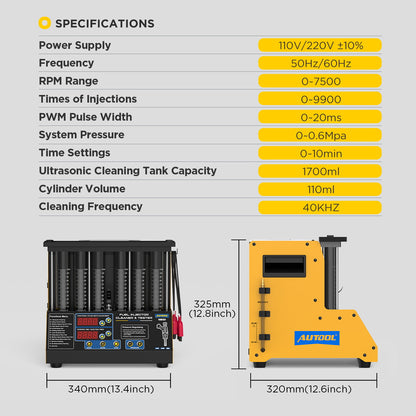 AUTOOL CT200 Ultrasonic Fuel Injector Cleaner