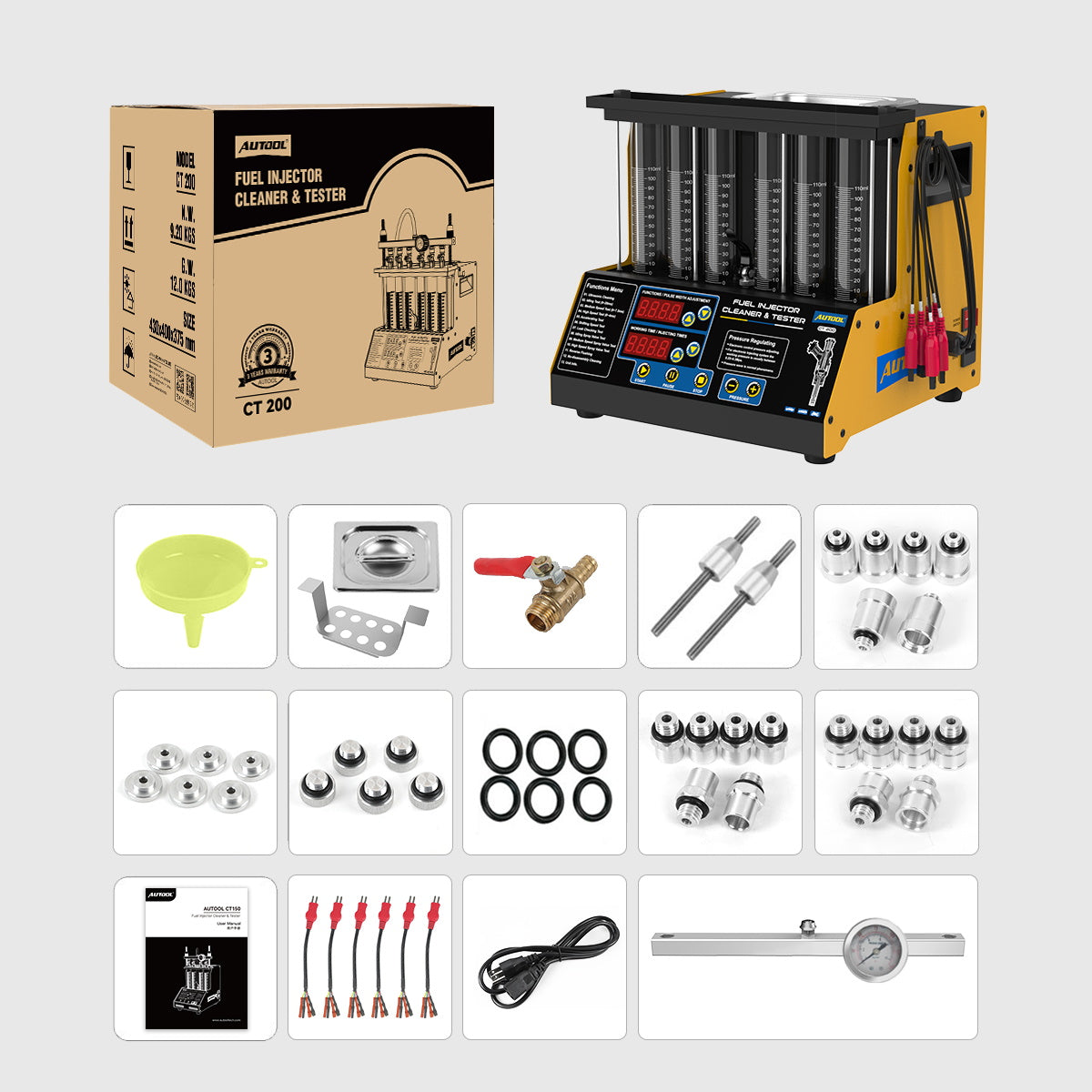 AUTOOL CT200 Ultrasonic Fuel Injector Cleaner