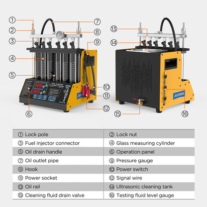 AUTOOL CT200 Ultrasonic Fuel Injector Cleaner