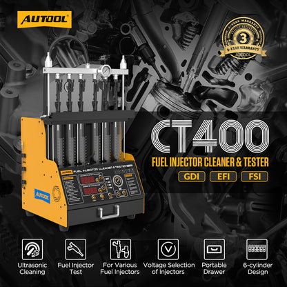 AUTOOL CT400 Fuel Injector Cleaner Tester
