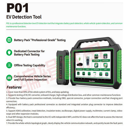 iSmartEV P01 EV Battery Pack Tester for Electric and Hybrid Vehicles