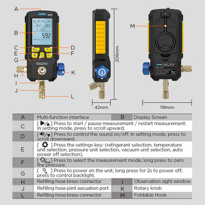AUTOOL LM130 Smart Digital Manifold Kit