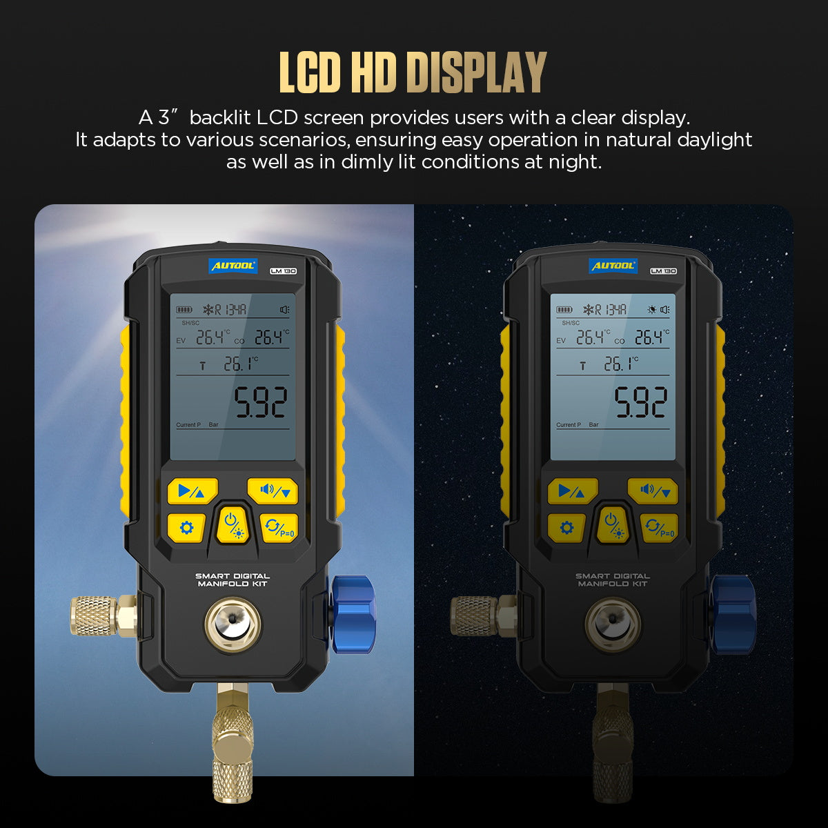 AUTOOL LM130 Smart Digital Manifold Kit