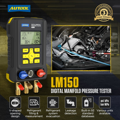 AUTOOL LM150 Digital Manifold Gauges Digital AC Gauges