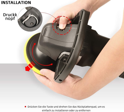 SPTA Polishing Machine, 125 mm/150 mm/180 mm Polisher with Variable Speed, Professional Set - Grinding Machine 1200 Watt Set + Polishing Sponge Accessory Set, Polishing Plate, Wool Disc for Car Boat