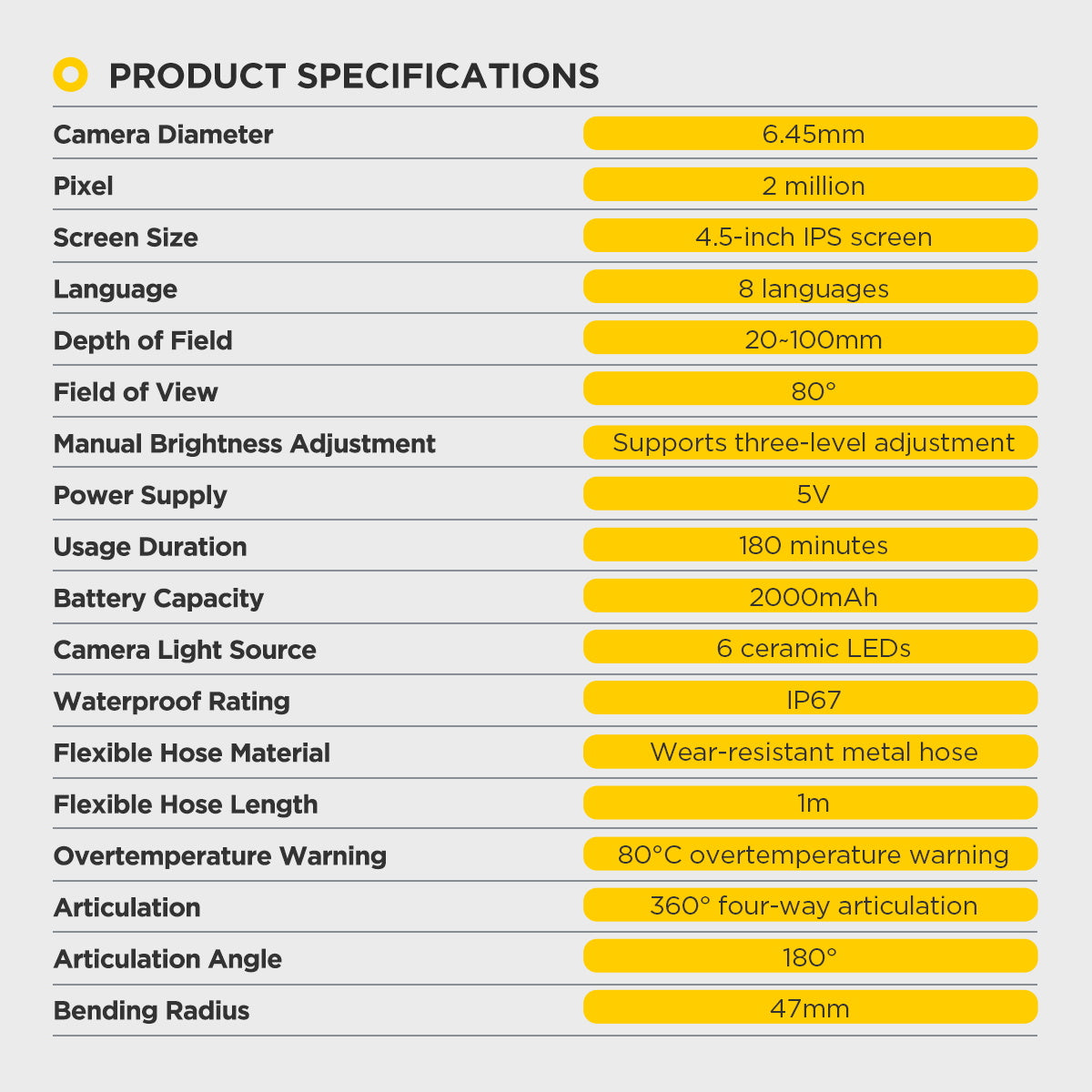 AUTOOL SVB405 Automotive Engine Borescope Camera