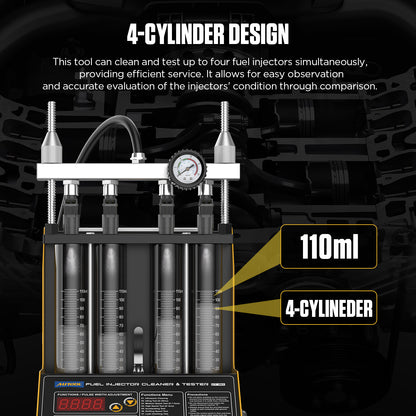 AUTOOL Ultrasonic Fuel Injector Cleaner Tester Support Petrol Motorcycle