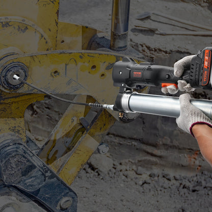 VEVOR Cordless Grease Gun 20V 10,000 PSI 39'' Hose – High-Pressure Electric Grease Gun Kit with Battery, Charger & Carrying Case