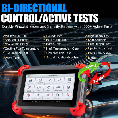 XTOOL D7 Automotive Diagnostic Tool Bi-Directional Support OE-Level  Full System Scan, All Major Vehicles