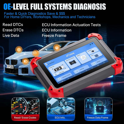 XTOOL D7 Automotive Diagnostic Tool Bi-Directional Support OE-Level  Full System Scan, All Major Vehicles