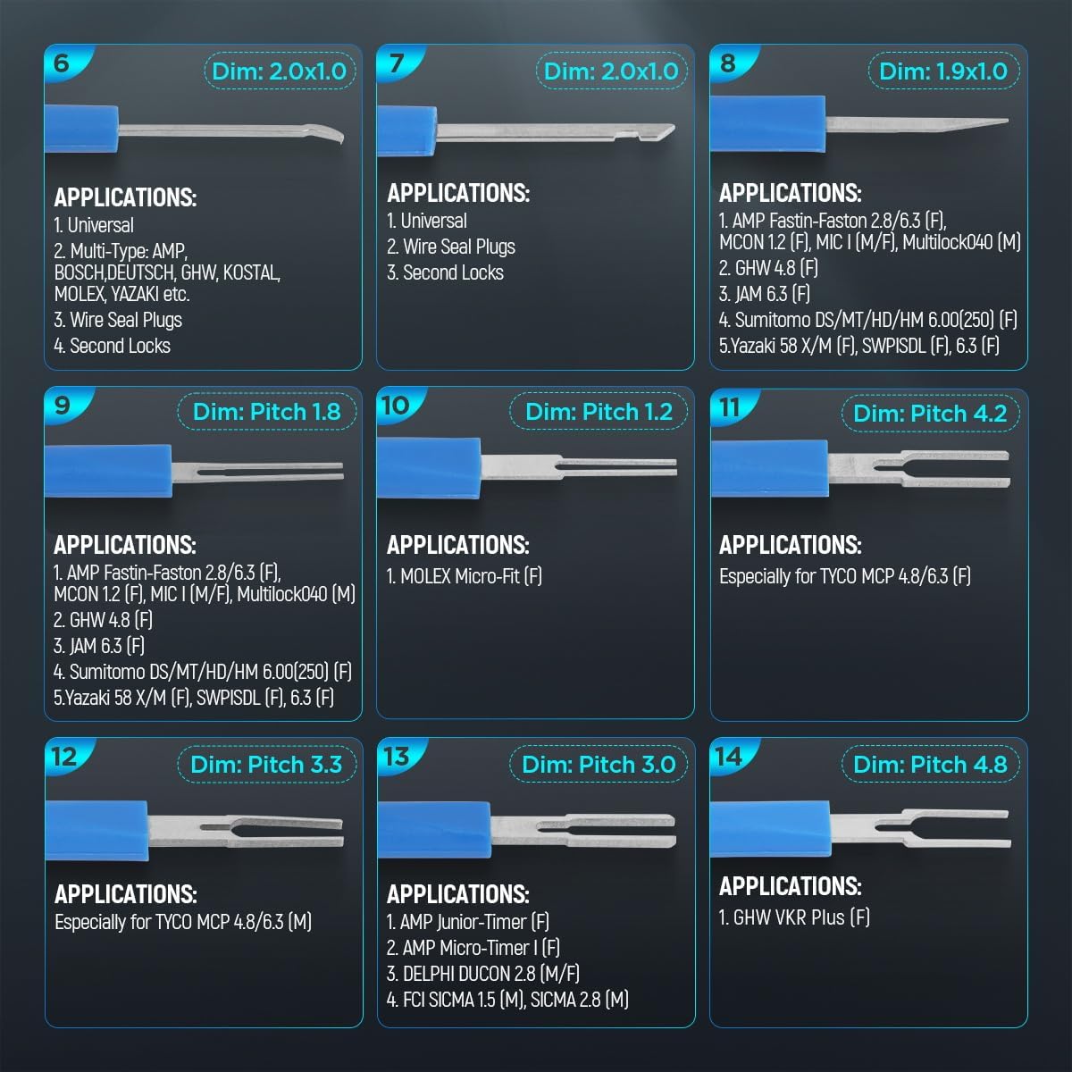 CMTOOL Terminal Removal Tool Kit 30PCS Terminal Ejector Kit, Upgraded Depinning Tool Automotive Electrical Pin Removal Tool, Car Pin Extractor