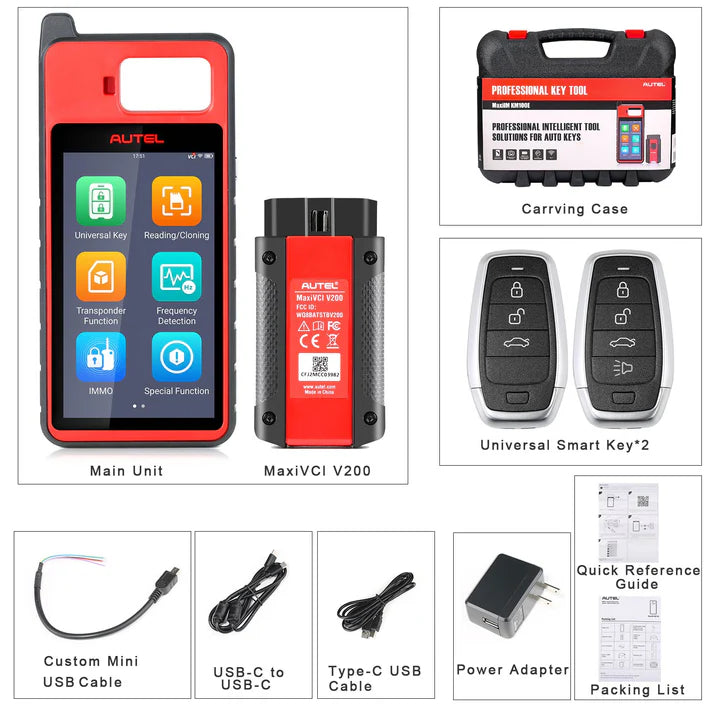 Autel KM100 maxiim Universal Auto Key and IMMO Programmer Tool Support Transponder Reading and Coding（副本）