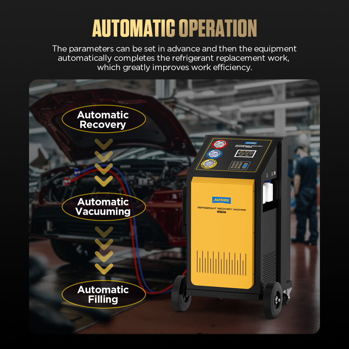 AUTOOL LM707 Refrigerant Recovery Machine