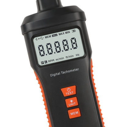 CMTOOL RPM Meter Digital Tachometer, 9.0-99999 RPM Gauge Kit, Handheld Contact and Non Contact Tachometer, High Precision