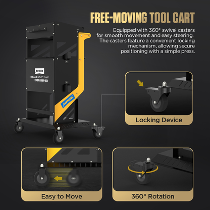 AUTOOL T25 Mechanic Tool Cart with Wheels Utility Cart