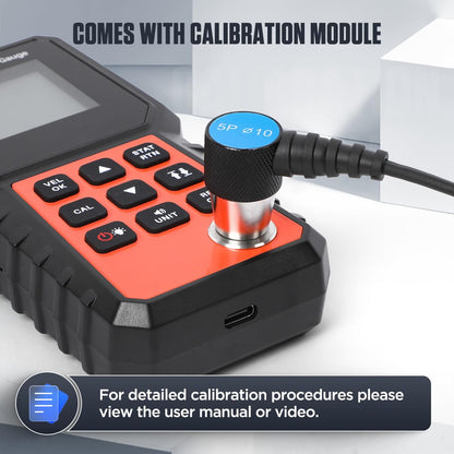 Ultrasonic Thickness Gauge Industrial Range 0.04-15.75"(1-400mm) for All Materials, Steel, Plastic, Glass, Aluminum, Copper, Metal Thickness Tester, 2.4" LCD Display (All Materials)